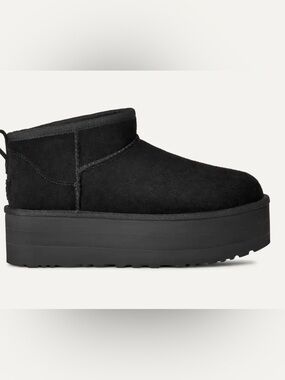 UGG Black Platform Ankle Bootie